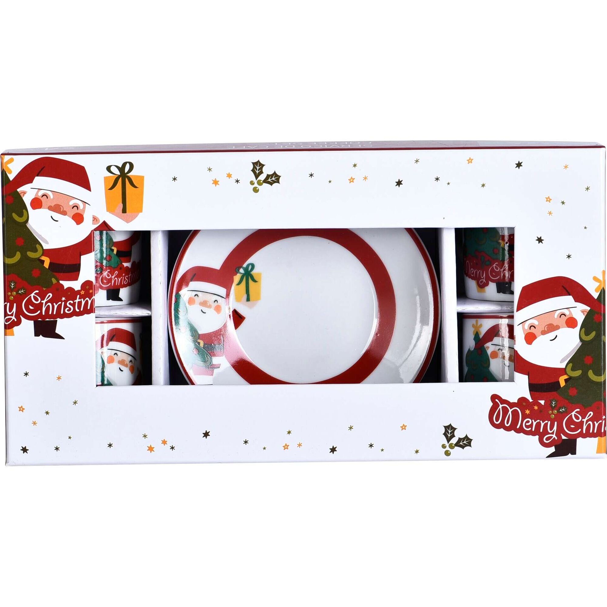 Serviço de Café Pai Natal com Árvore