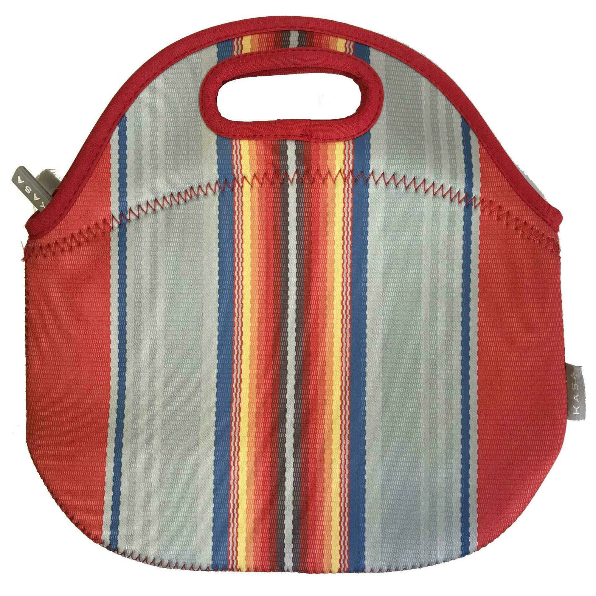 Saco Neoprene 8L Vermelho com Riscas Coloridas Alentejo Saco Neoprene 8L Vermelho com Riscas Coloridas Alentejo