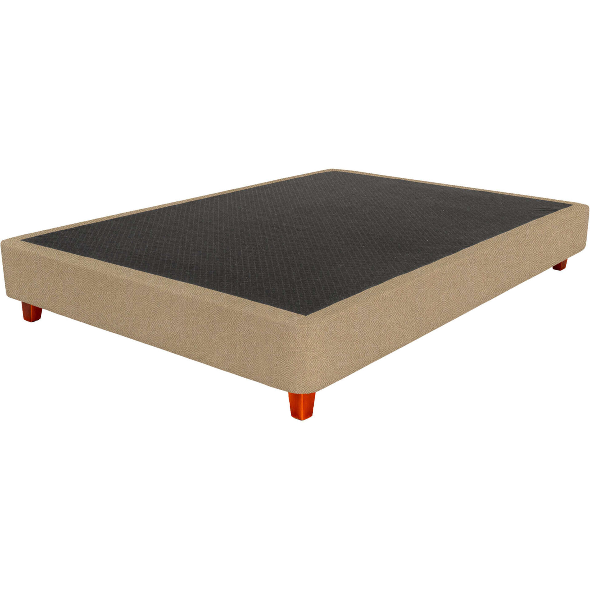 Sommier Nara Taupe P&eacute;s Retangulares Madeira Verniz Dreamura