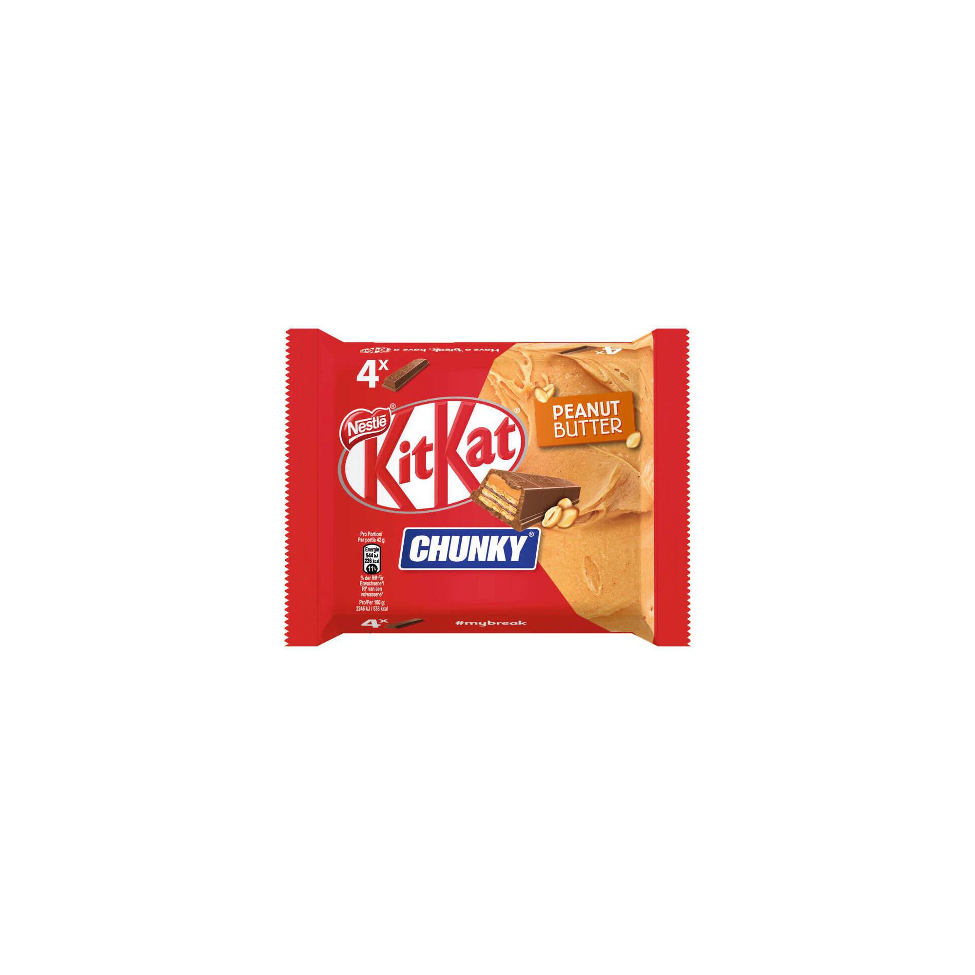 Snack de Chocolate de Leite e Manteiga de Amendoim Kit Kat