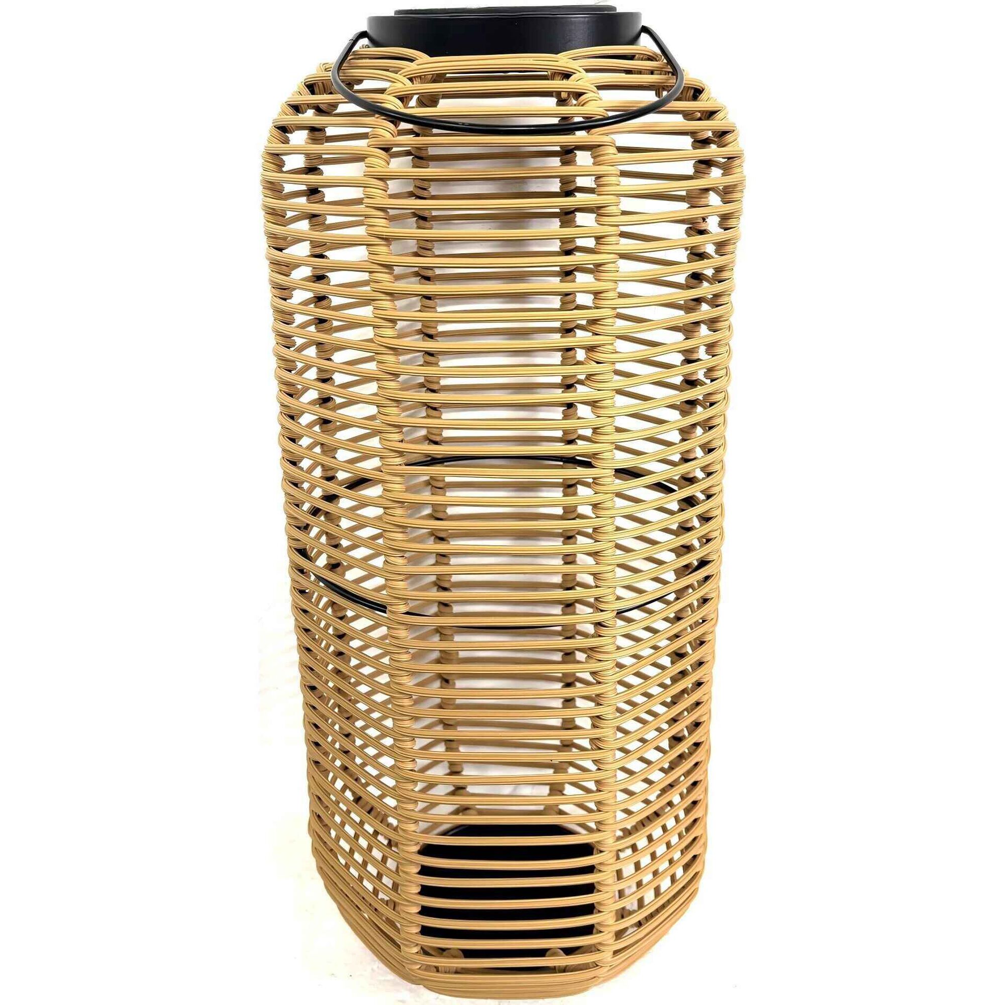 Candeeiro de Ch&atilde;o Redondo Wicker Kasa