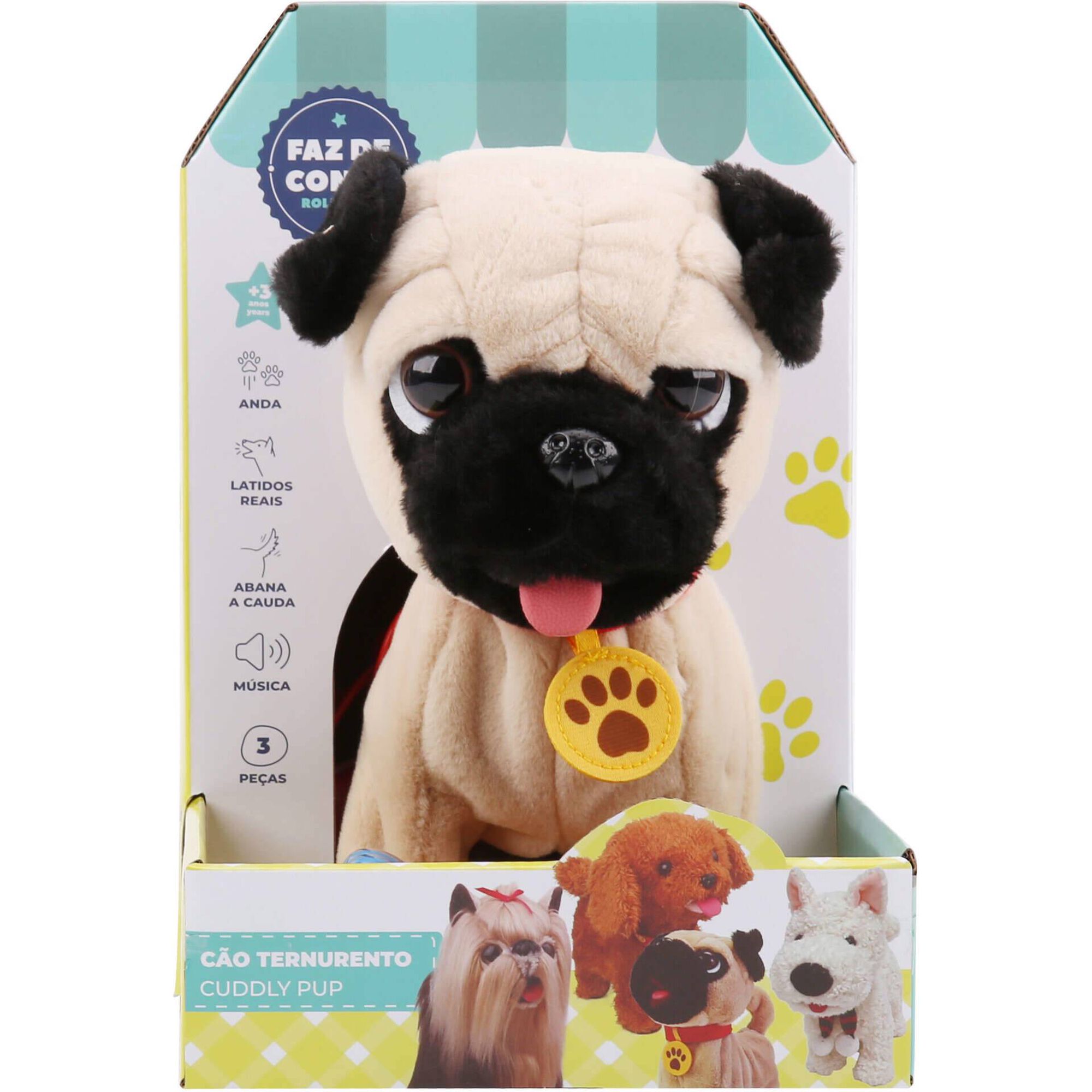 Zoko Faz de Conta - Peluche C&atilde;o Ternurento (v&aacute;rios modelos)