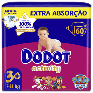 Fraldas Activity Extra 7-11kg T3+ Dodot