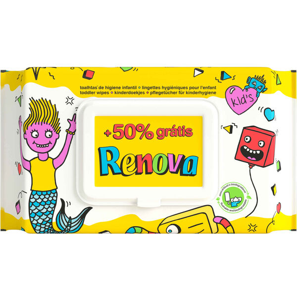 Papel Higiénico Húmido Kids Renova