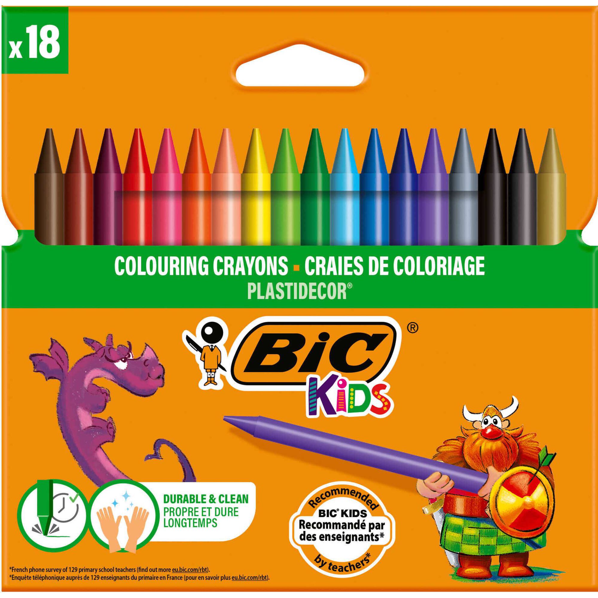 L&aacute;pis de Cera Kids Plastidecor Bic