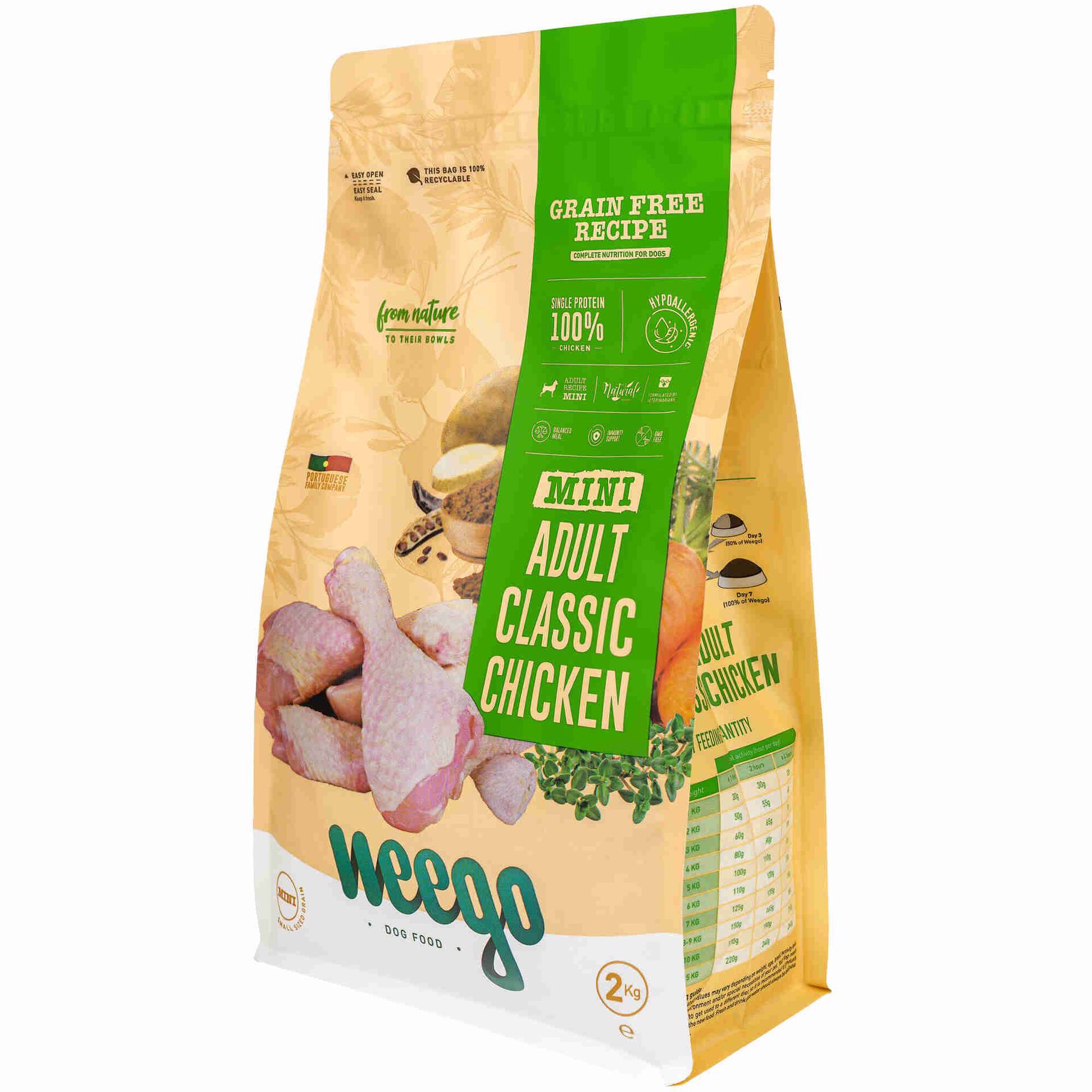 Ra&ccedil;&atilde;o para C&atilde;o Adulto Sem Cereais Frango Weego