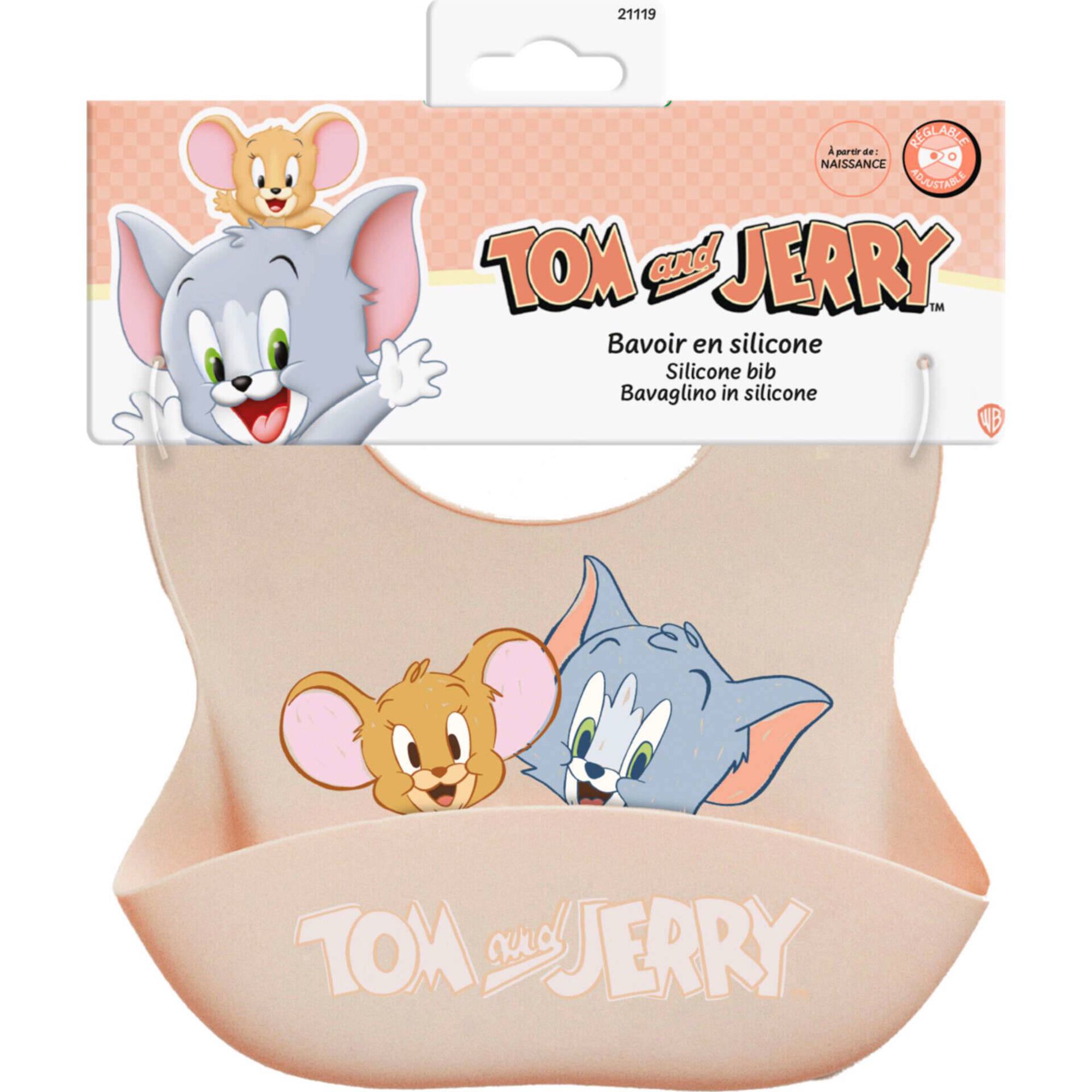 Babete em Silicone Looney Tunes Abc