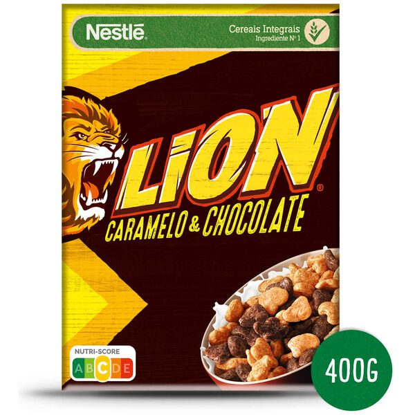 Cereais Caramelo e Chocolate Lion