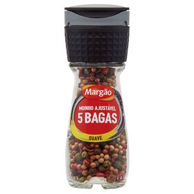 Mistura de Pimenta e Especiarias 5 Bagas com Moinho em Frasco Marg&atilde;o