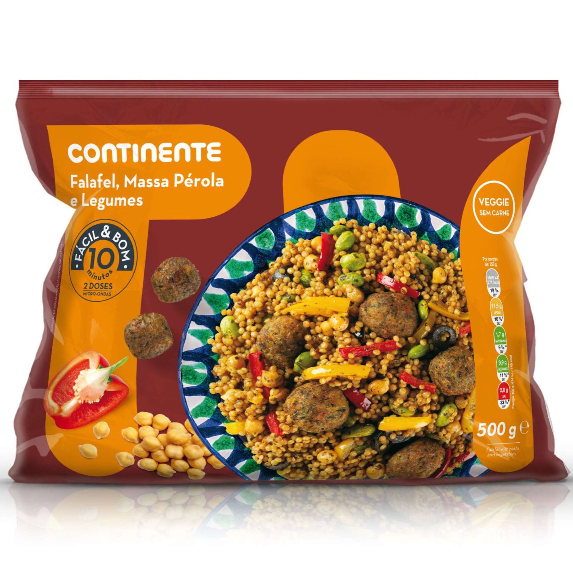 Falafel com Cuscus e Legumes