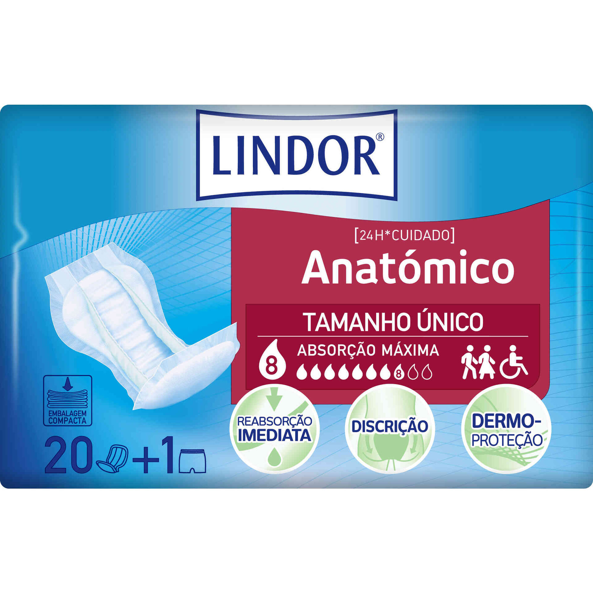 Pensos Incontinência Anatómico Maxi