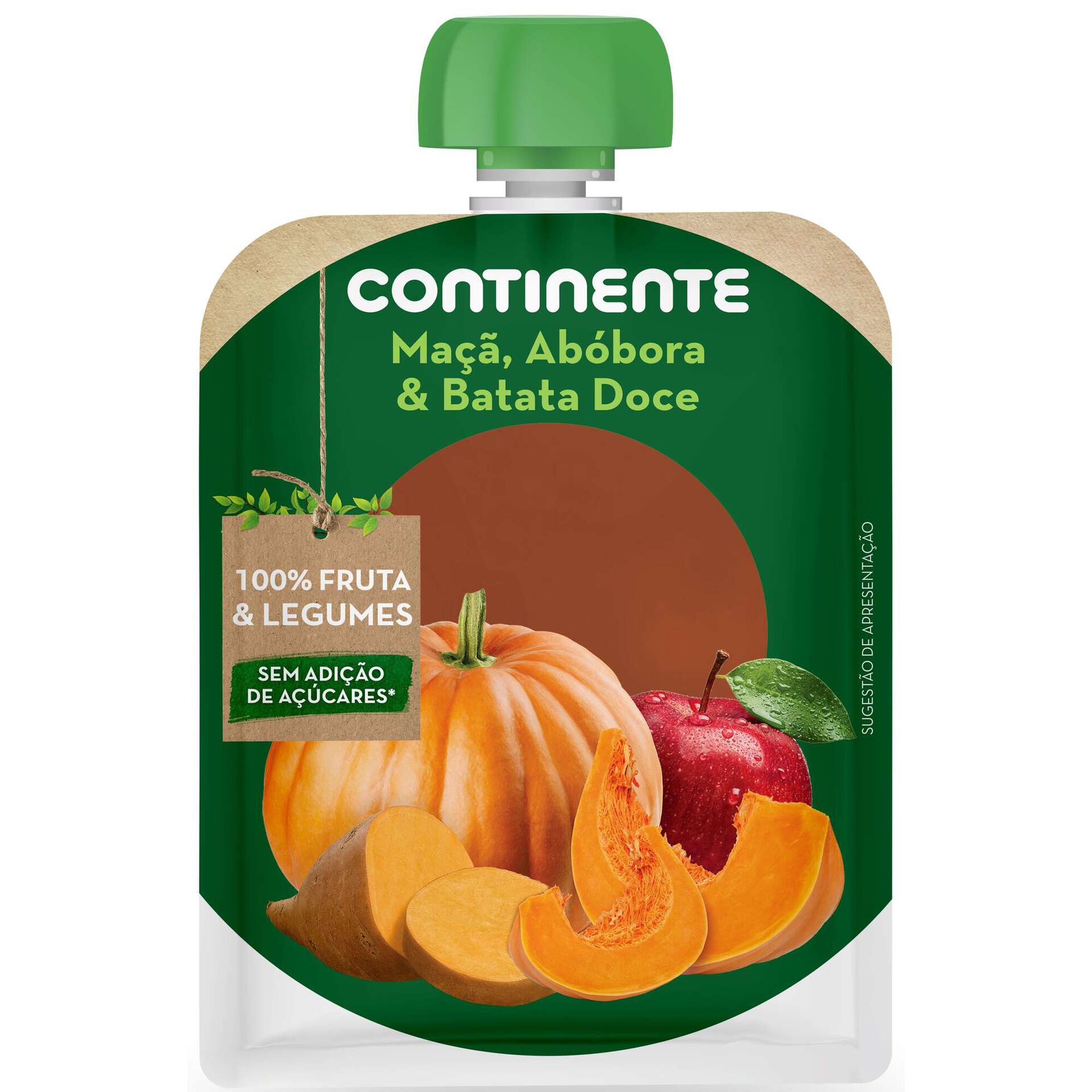 Saqueta de Fruta e Legumes Maçã, Abóbora e Batata Doce +8M