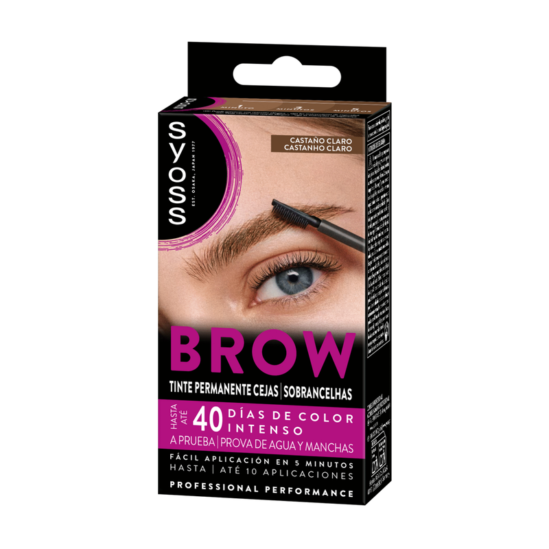 Coloração Permanente Sobrancelhas Brow Tint Castanho Claro Syoss