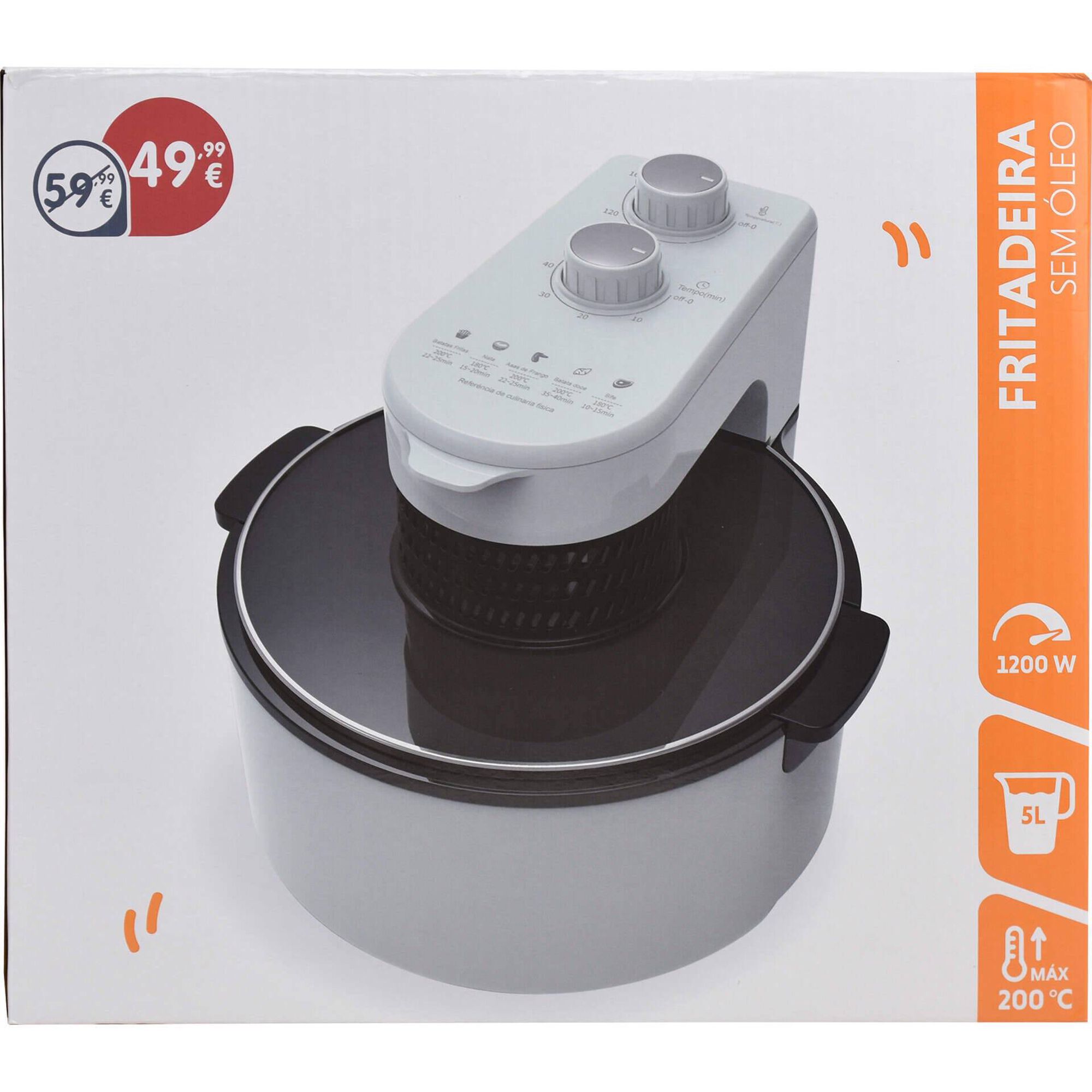 Fritadeira sem &Oacute;leo 5L 1200W Bazar&atilde;o