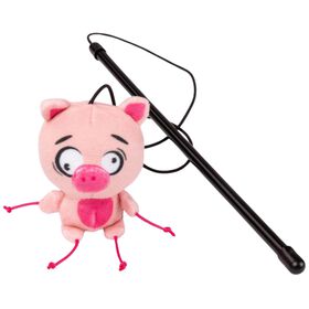Brinquedo para Gato Peluche Porco com Cana FuzzYard