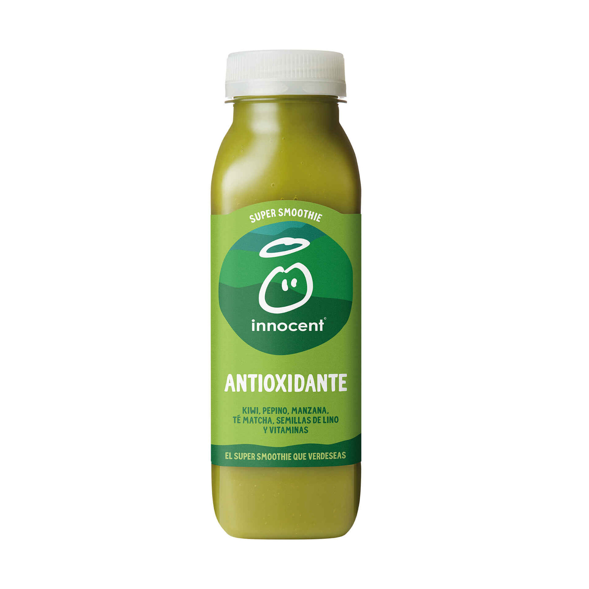 Smoothie Kiwi, Pepino, Maçã, Matcha e Sementes de Linhaça