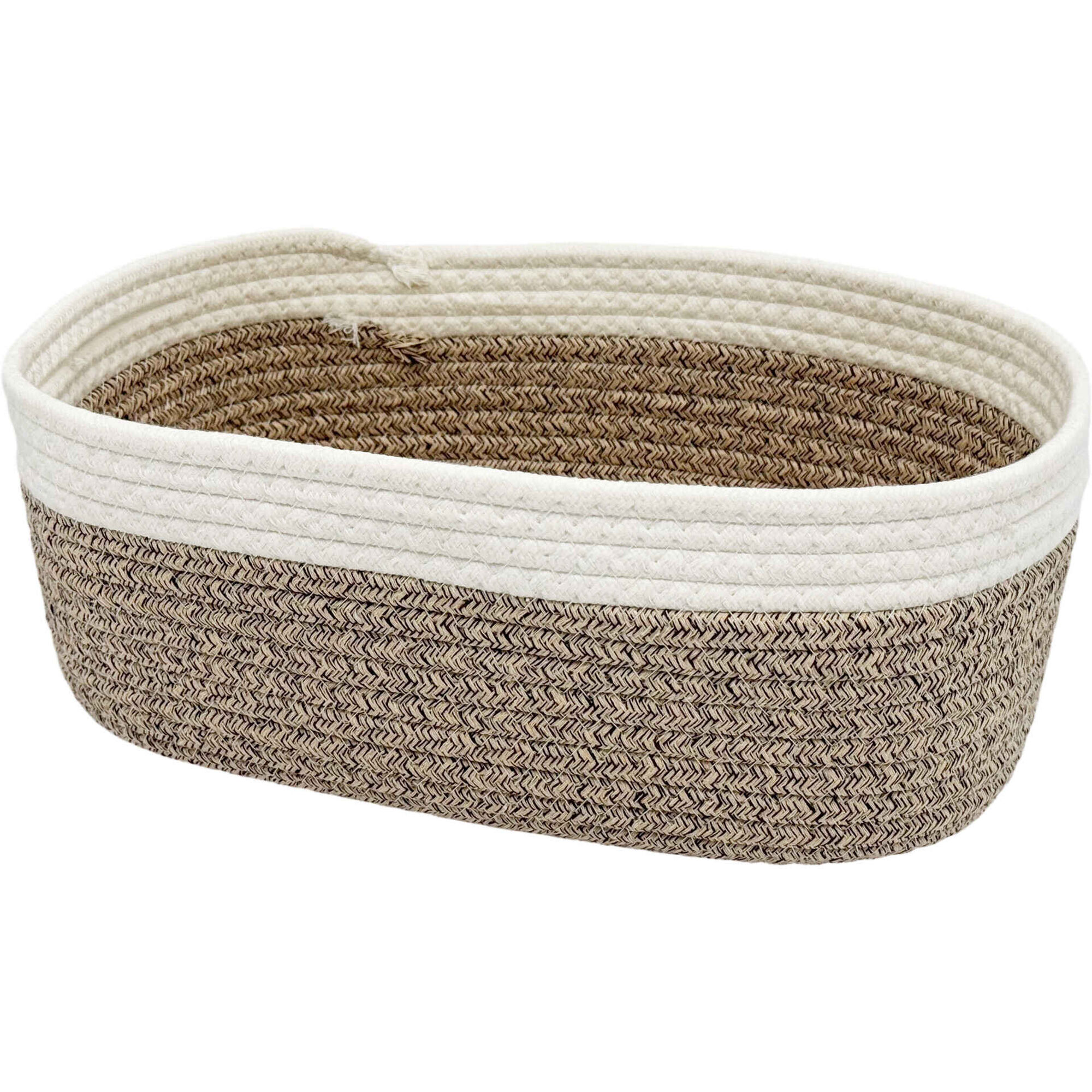 Cesto Bege e Branco Kasa