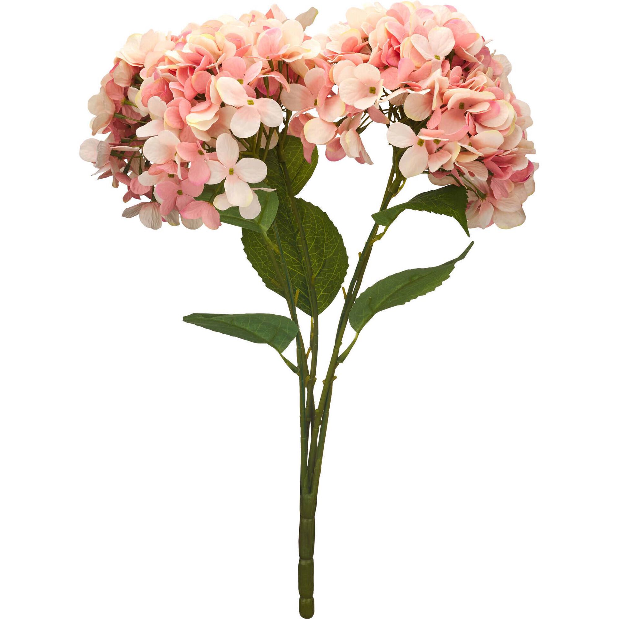 Conjunto 2 Hort&ecirc;nsias Artificiais 30x22x59cm Rosa Kasa