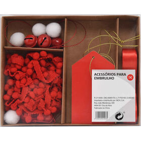 Conjunto de Acess&oacute;rios para Embrulho Bazar&atilde;o