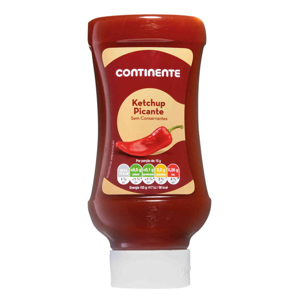 Ketchup Picante Top Down sem Glúten Continente