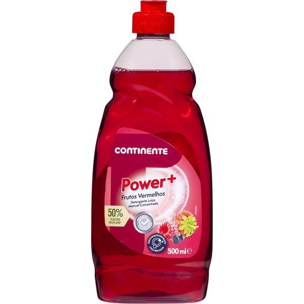 Detergente Manual Loiça Concentrado Power+ Frutos Vermelhos Continente