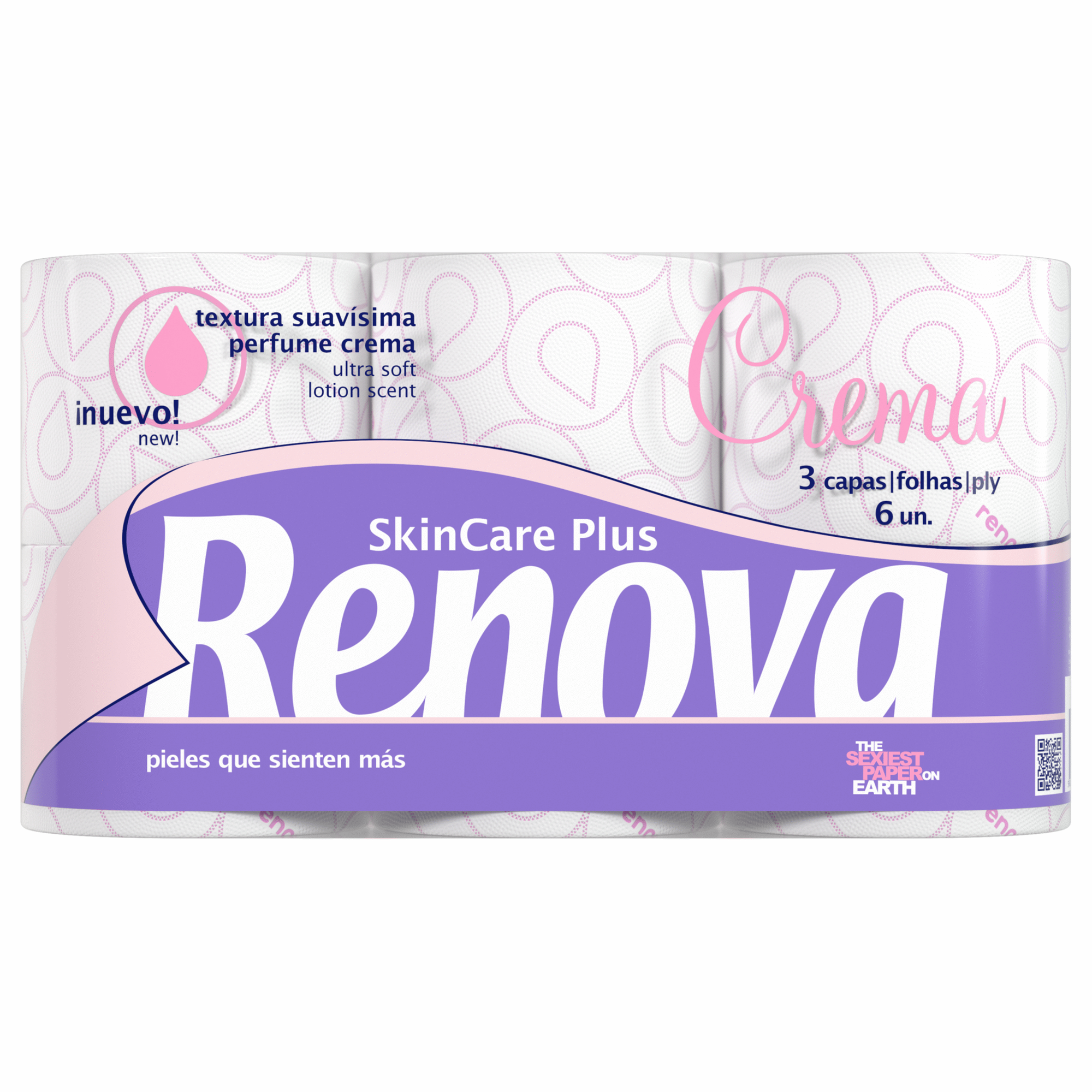 Papel Higi&eacute;nico 3 Folhas Crema Renova