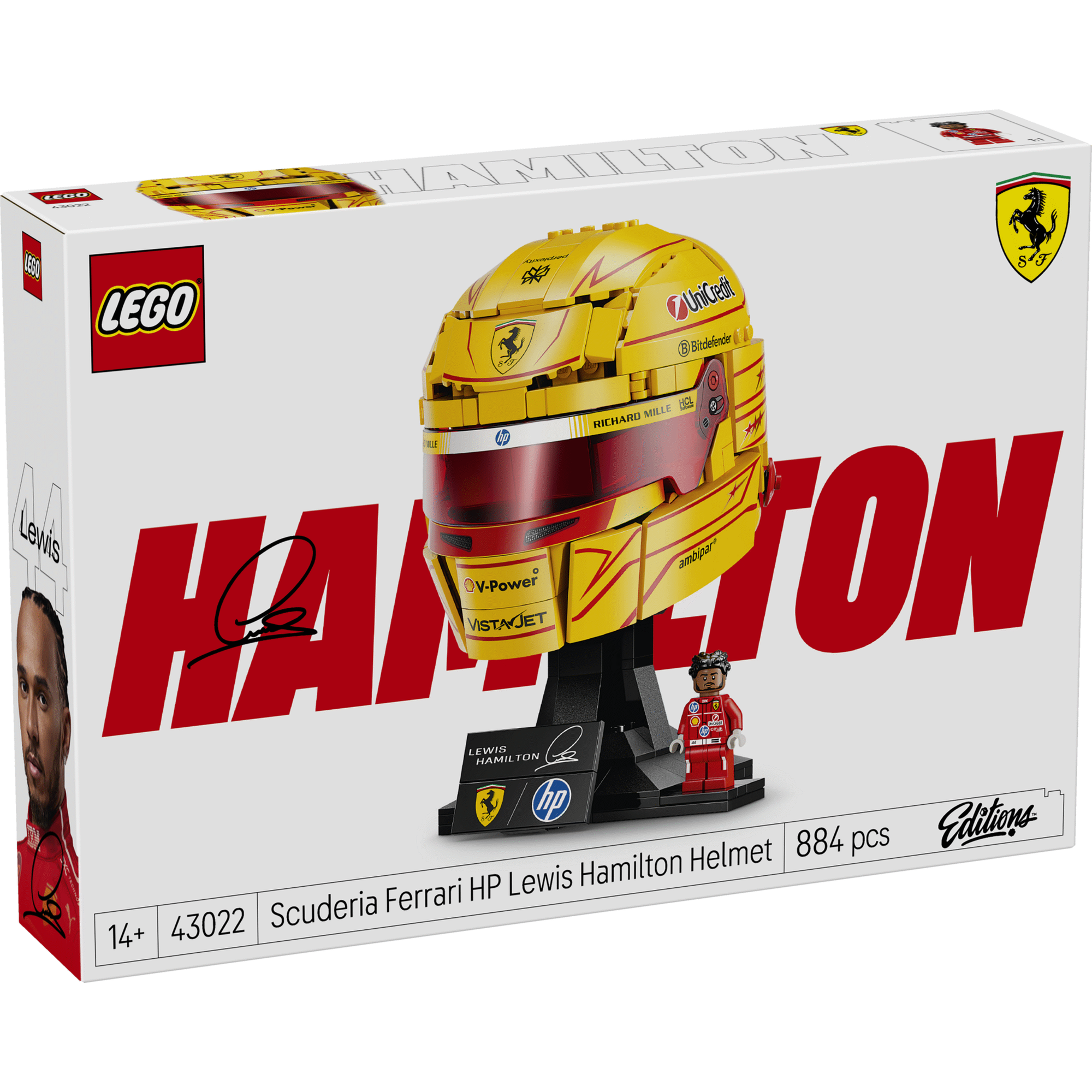 LEGO - Capacete Scuderia Ferrari HP de Lewis Hamilton - 43022