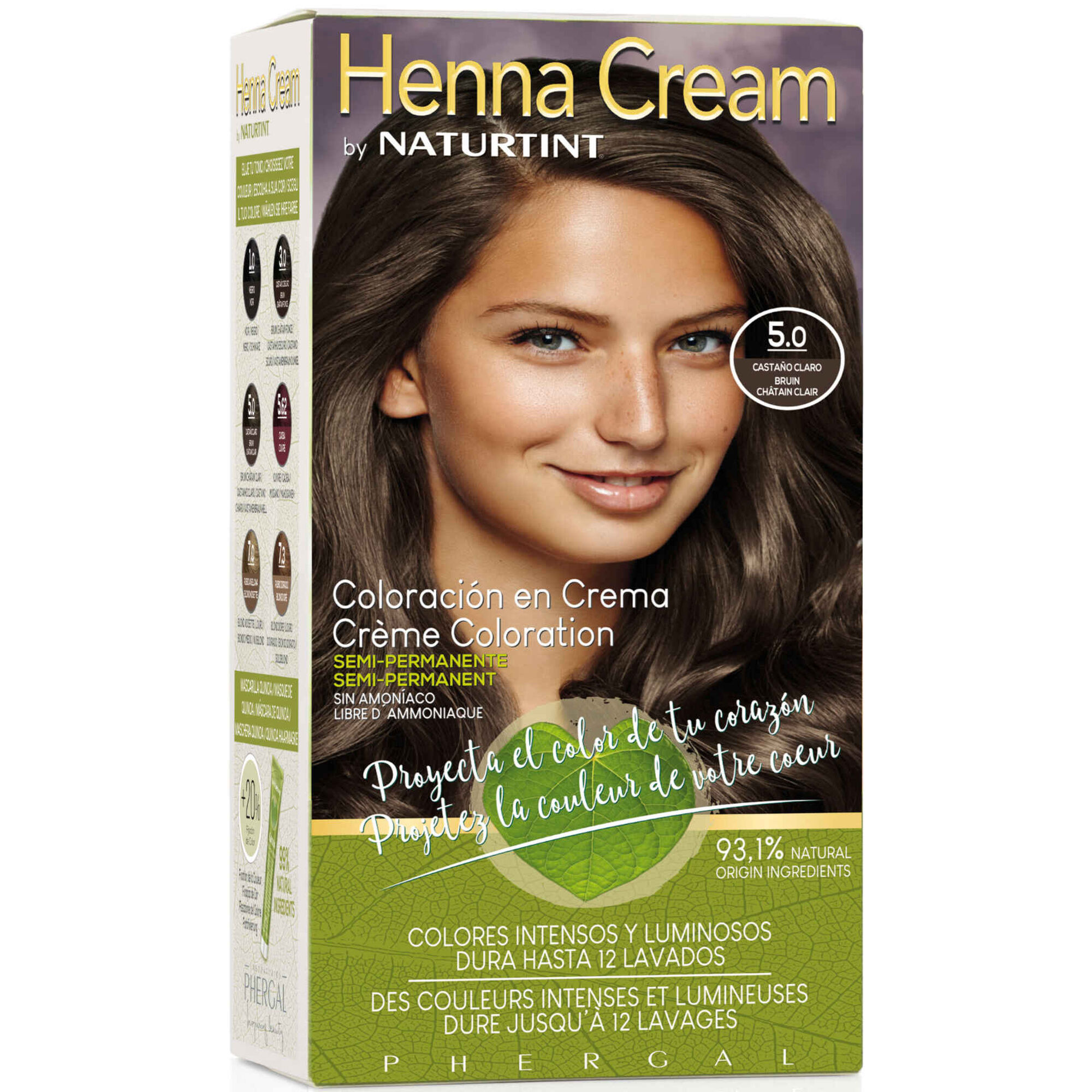 Coloração Temporária Henna Cream Castanho Claro 5.0