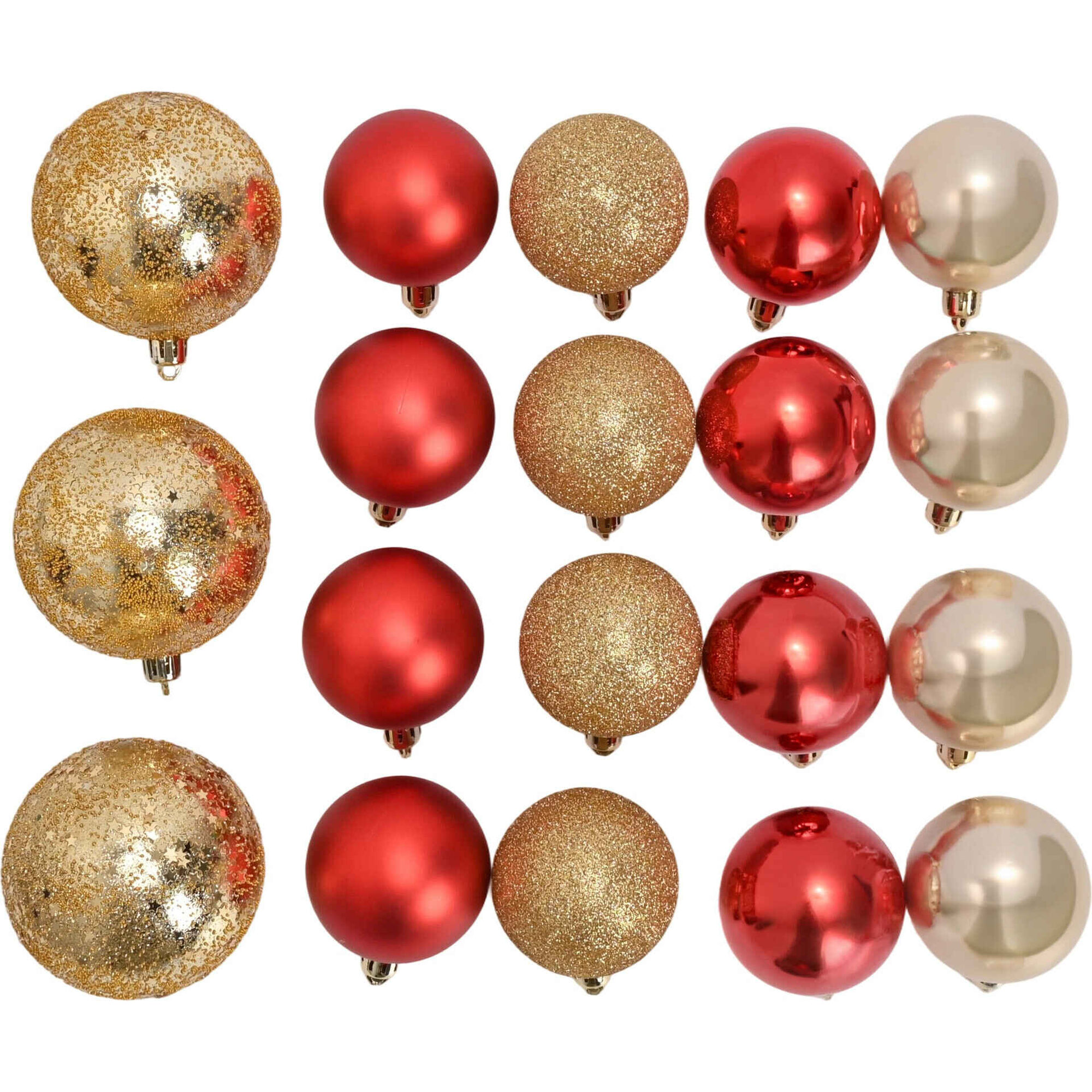 Conjunto 41 Bolas de Natal Saco Vermelho Gold Kasa