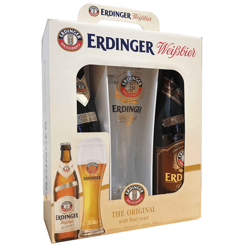 Cerveja com Álcool Weibbier Conjunto e Copo Erdinger