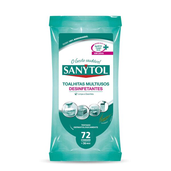 Toalhitas de Limpeza Desinfetantes Sanytol