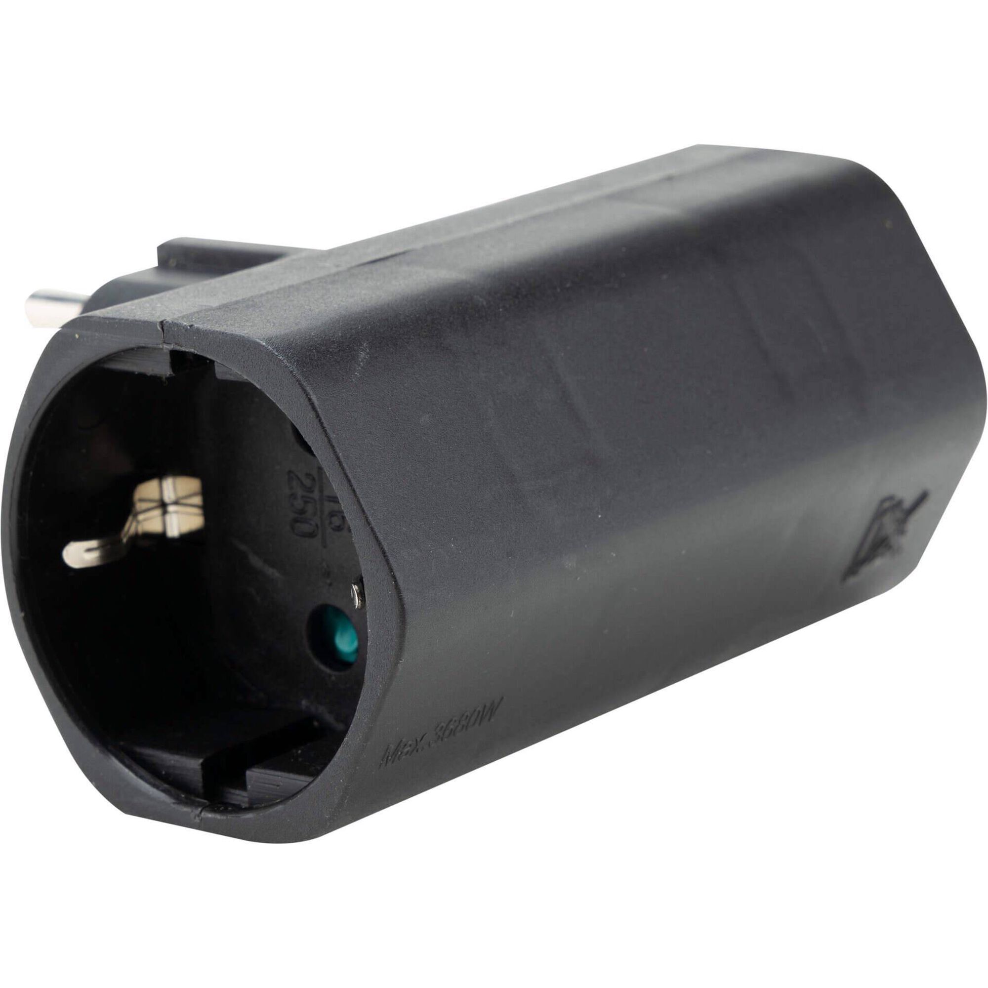 Ficha Dupla Schuko 16A Preta Boost
