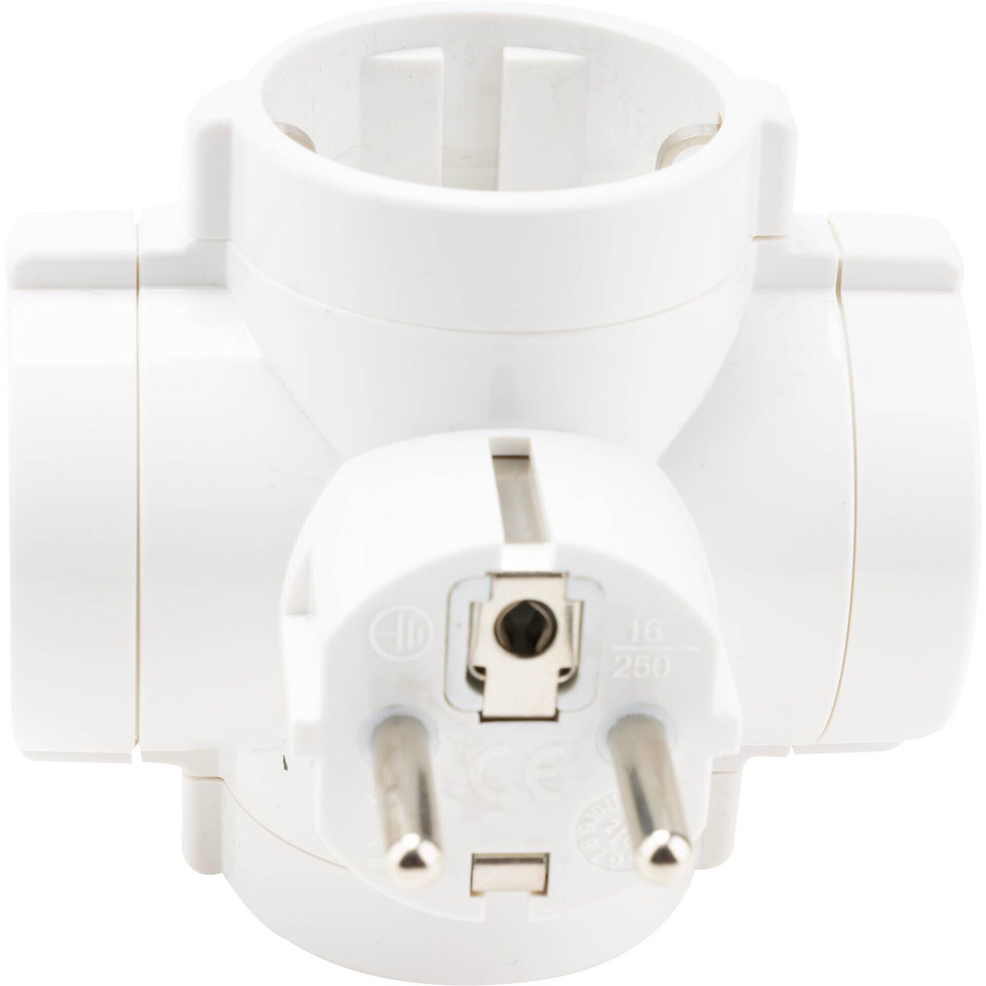 Ficha Quadrupla Schuko 16A Branca Boost