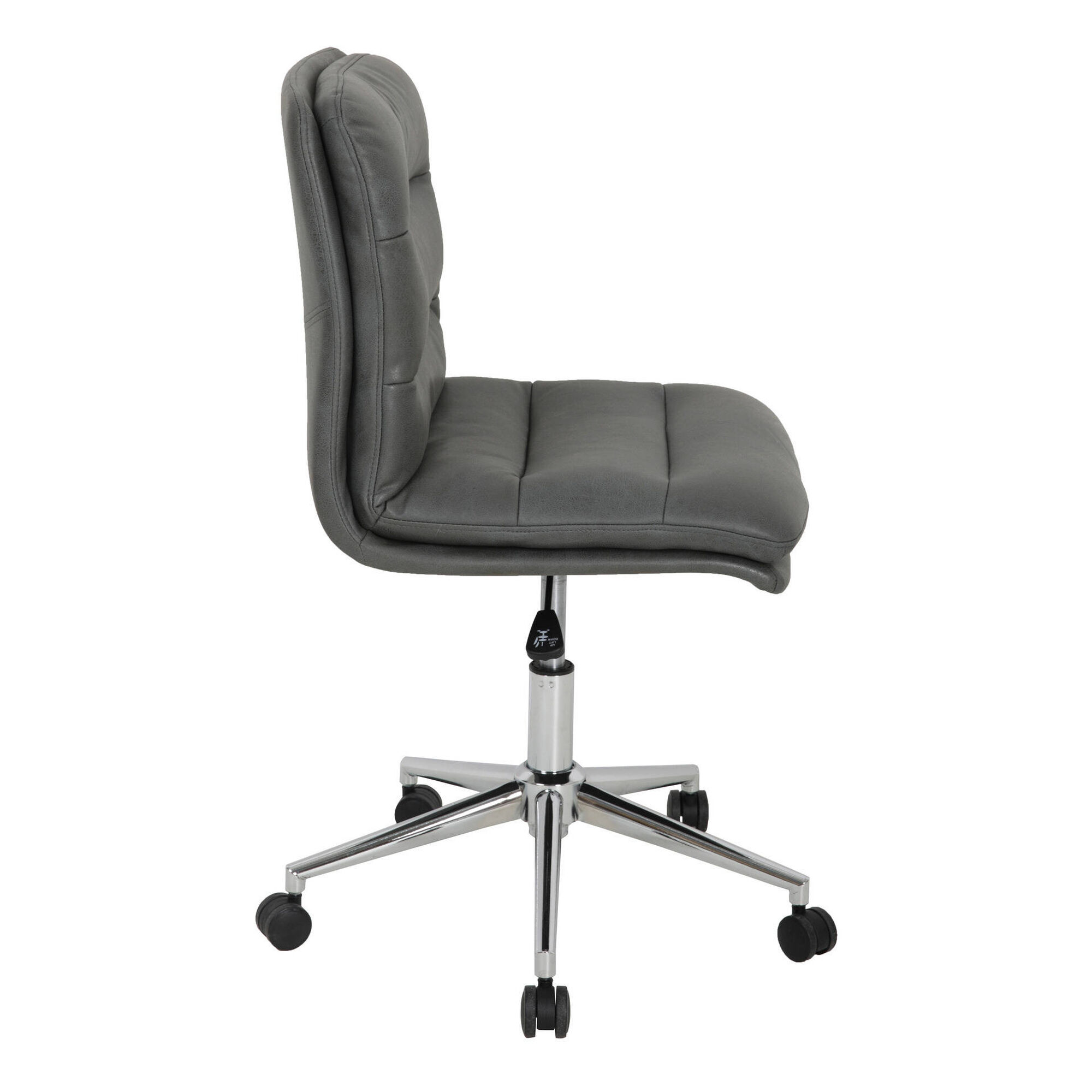 Cadeira de Escritório Estofada Cinza Escuro Dublin