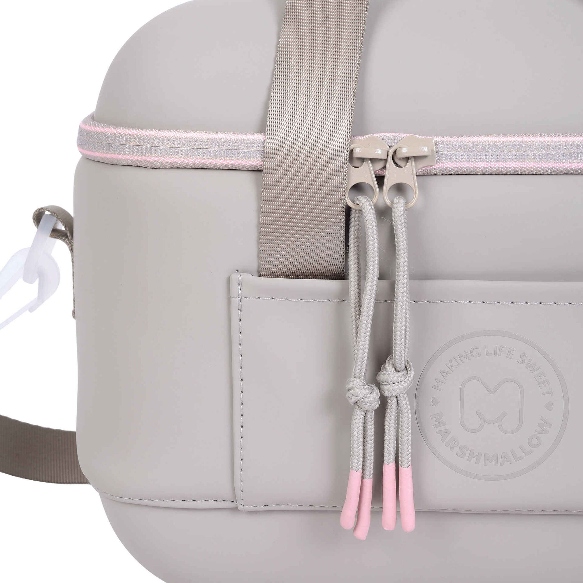 Lancheira T&eacute;rmica Semi Rig&iacute;da 8L Castanha Marshmallow