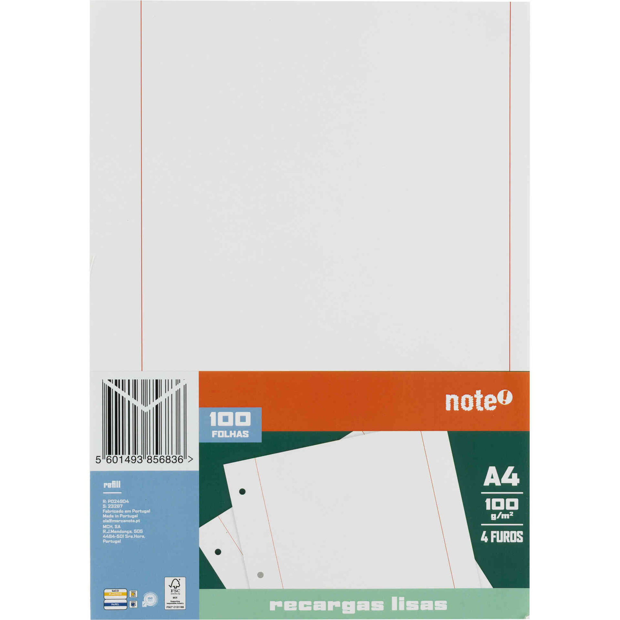Recarga A4 100 Folhas Liso Note!