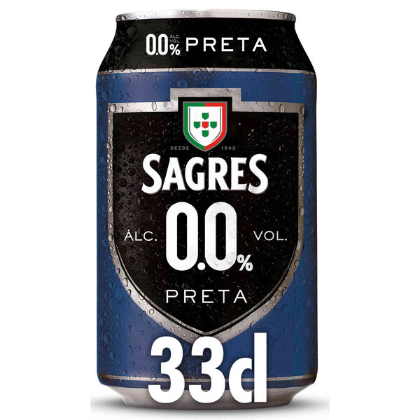 Cerveja em Lata sem Álcool Preta Sagres
