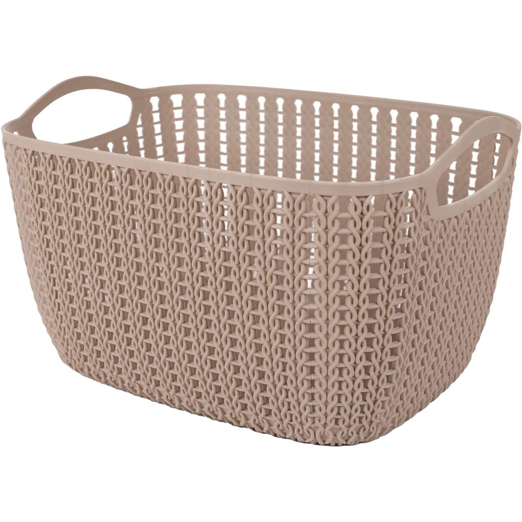 Cesto Roupa Retangular Entran&ccedil;ado Kasa