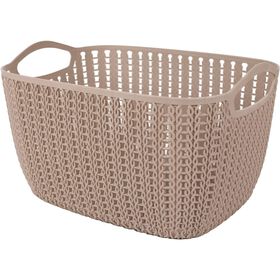 Cesto Roupa Retangular Entran&ccedil;ado 21x30x17cm Kasa