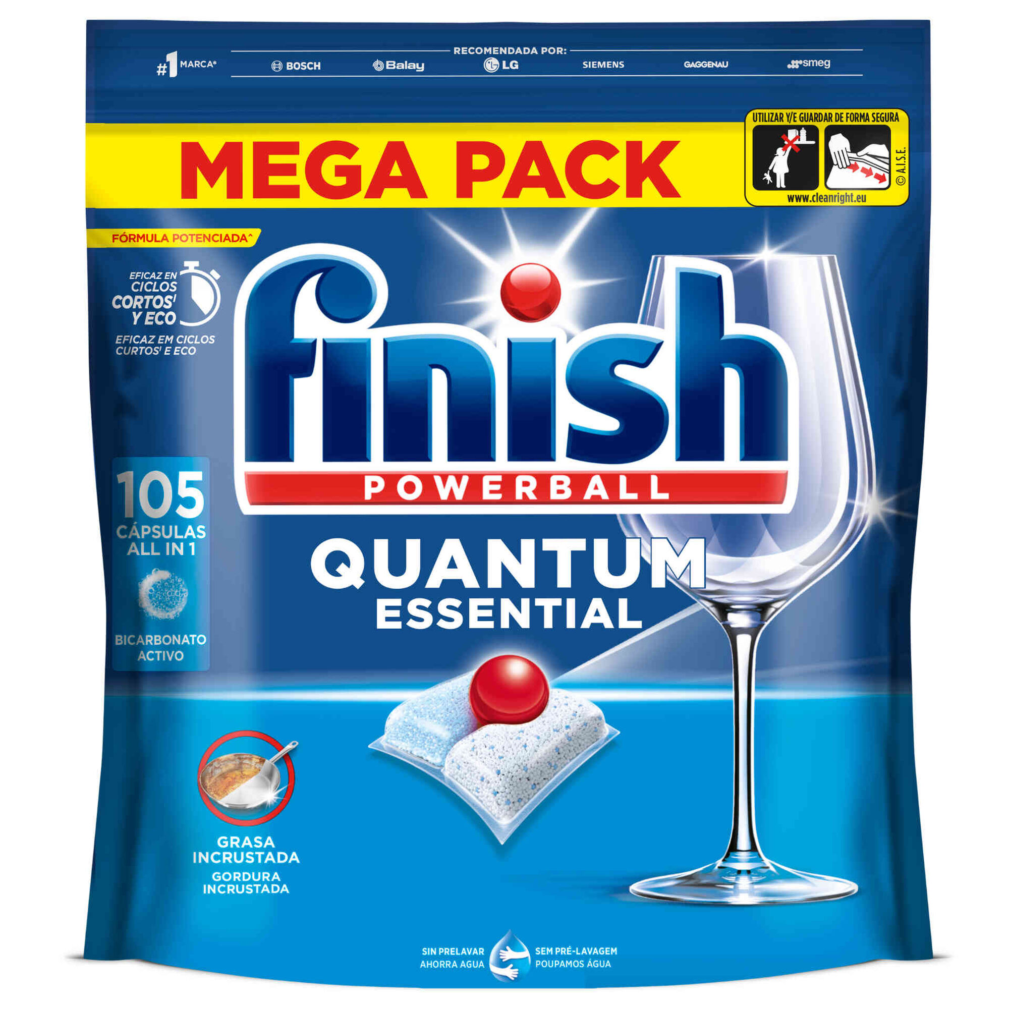 Detergente M&aacute;quina Loi&ccedil;a Pastilhas Quantum Finish