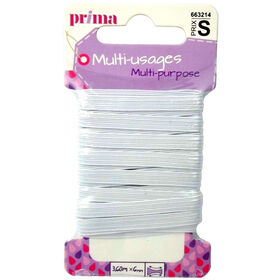El&aacute;stico Medio 3mx7mm Branco Prima
