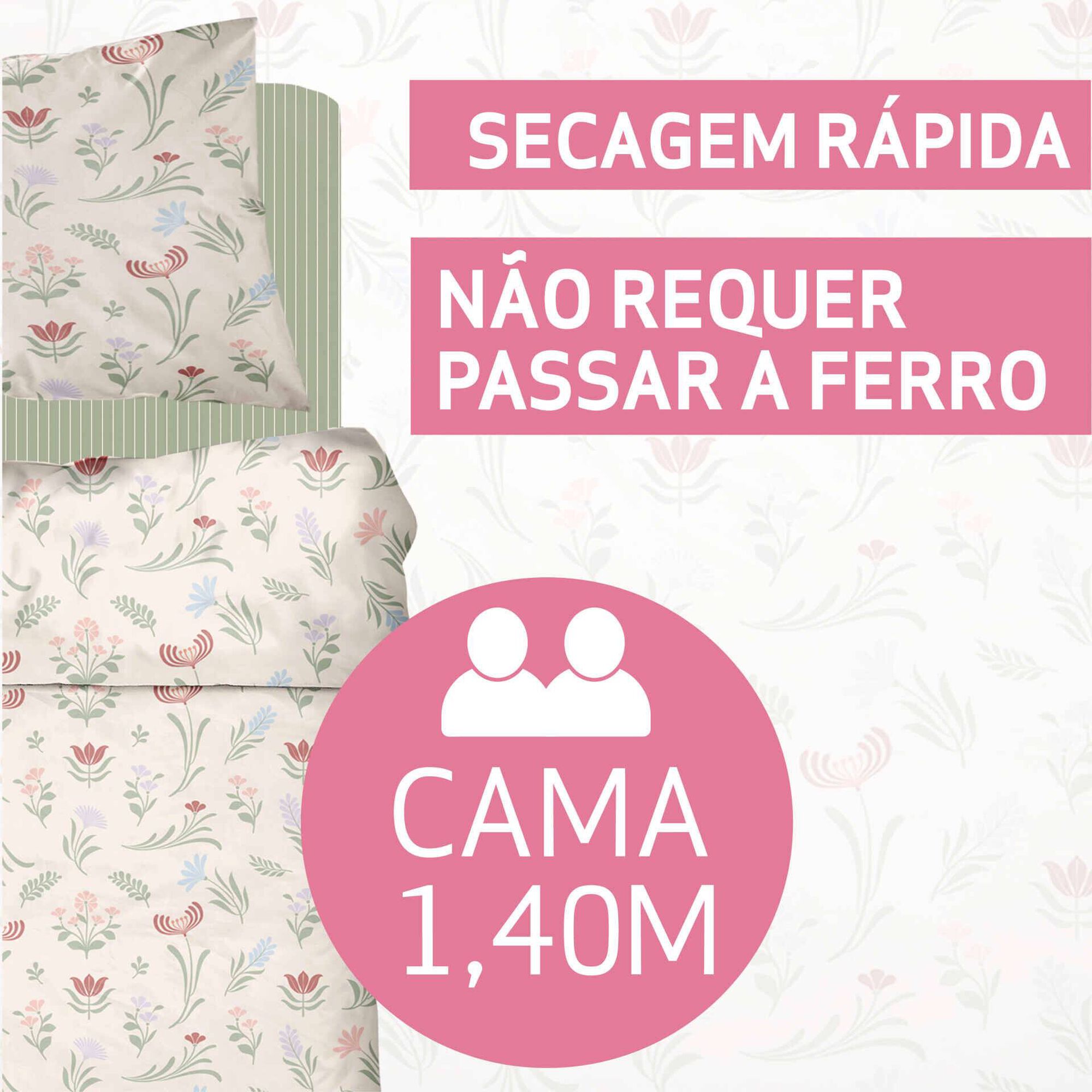 Conjunto Len&ccedil;&oacute;is Microfibra 220x270cm Plant&oacute;pia Kasa