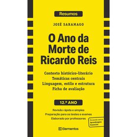 Resumos - O Ano da Morte de Ricardo Reis - Jos&eacute; Saramago - 12.&ordm; Ano de Elementos