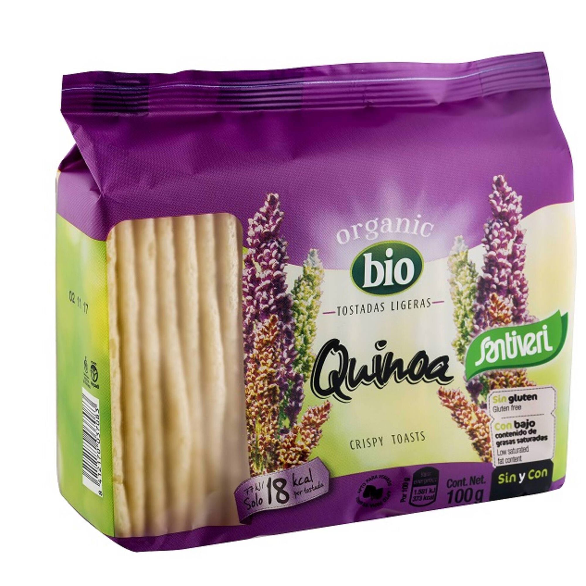 Tostas Ligeiras com Quinoa sem Glúten Biológico Tostas Ligeiras com Quinoa sem Glúten Biológico