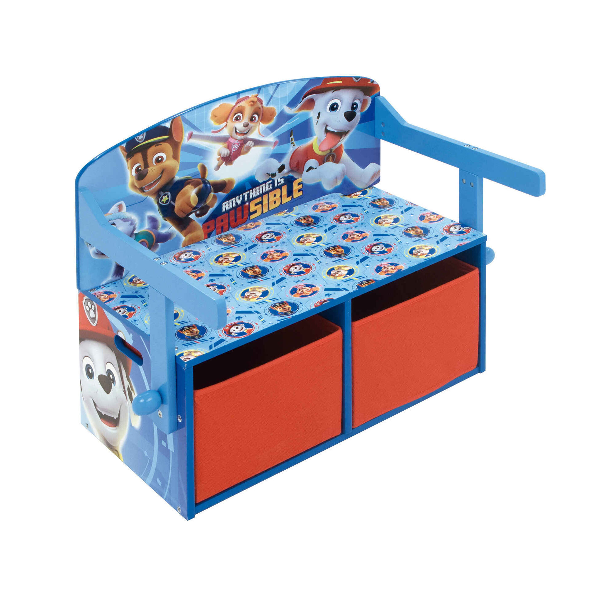 Banco e Baú Arrumação 60x70x44cm Paw Patrol
