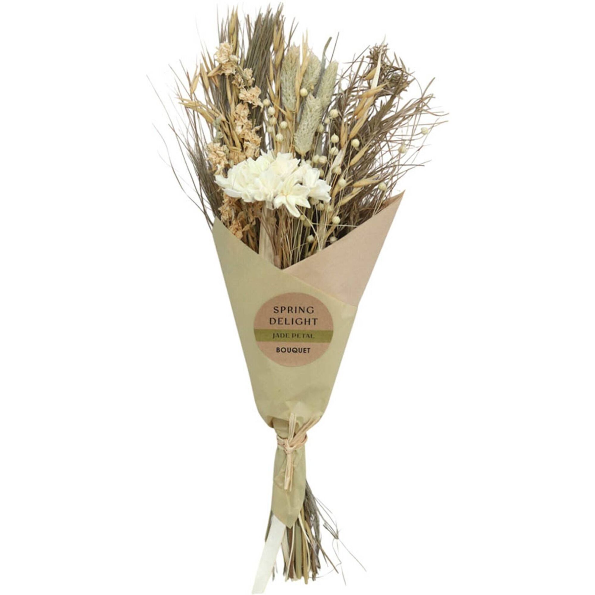 Haste com Flor Branca em Embrulho Kasa