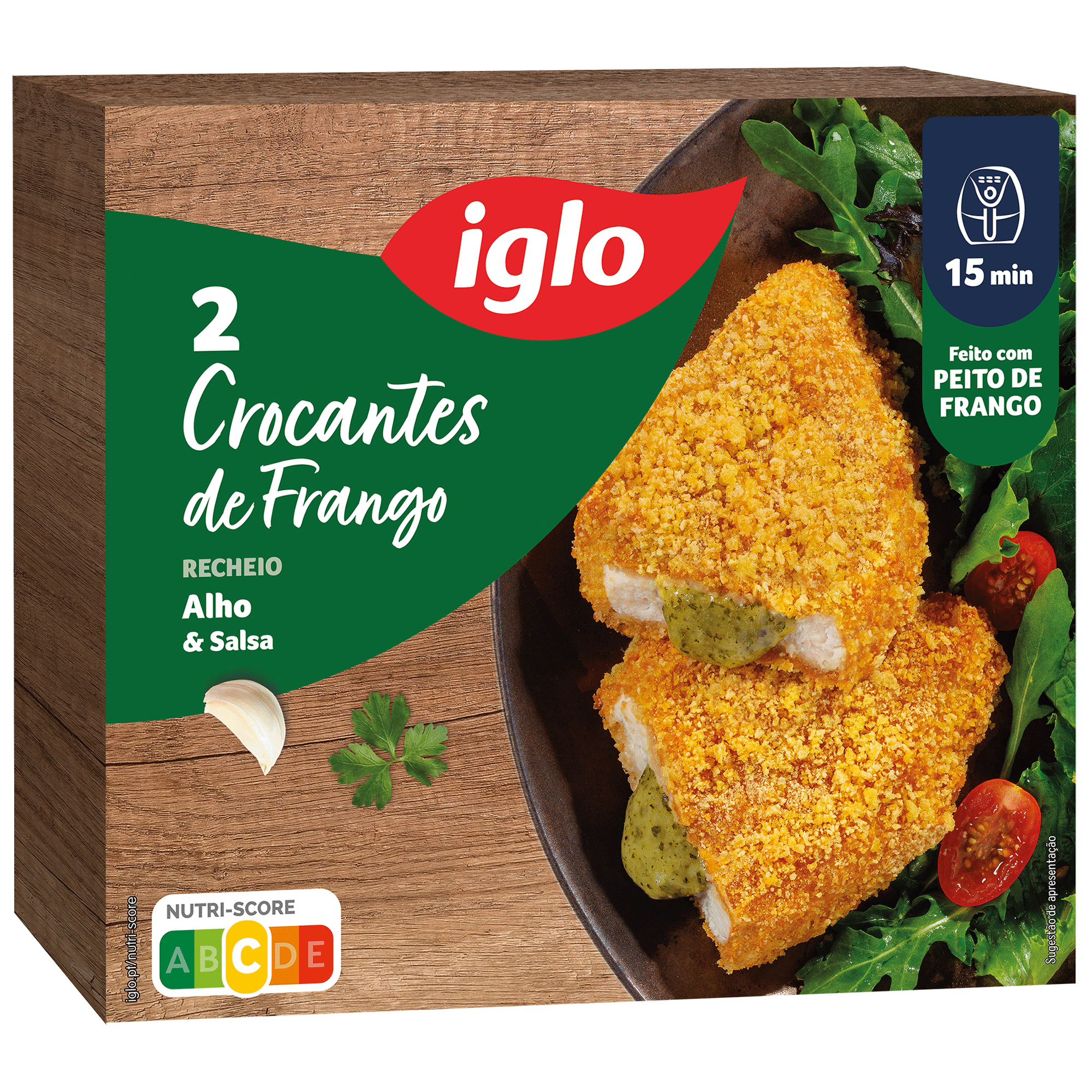 Crocante de Frango Recheado com Alho e Salsa Iglo