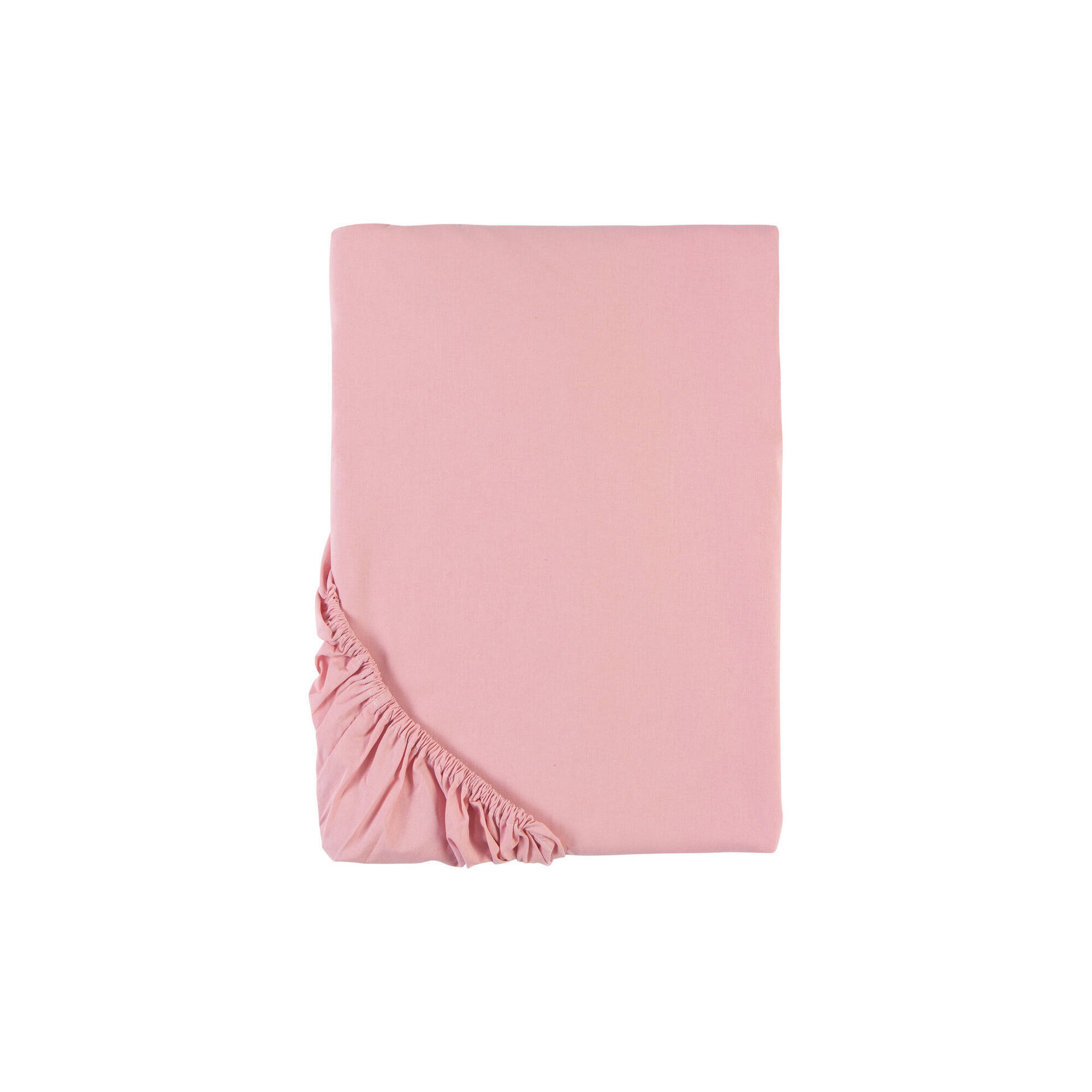 Lençol Avulso Ajustável Algodão 90x190cm Rosa