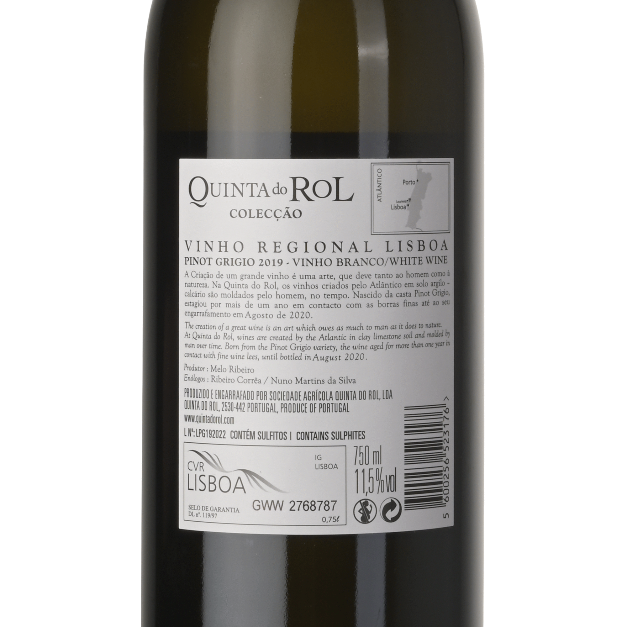 Quinta do Rol Colec&ccedil;&atilde;o Pinot Grigio Vinho Branco