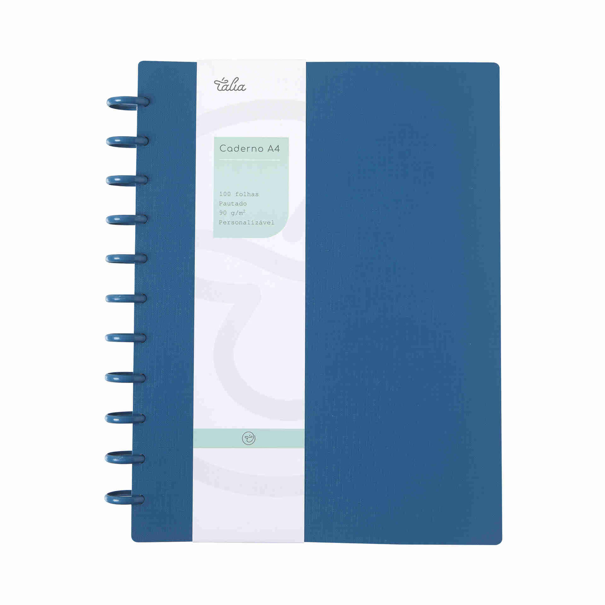 Caderno Smart Espiral A4 Pautado Azul